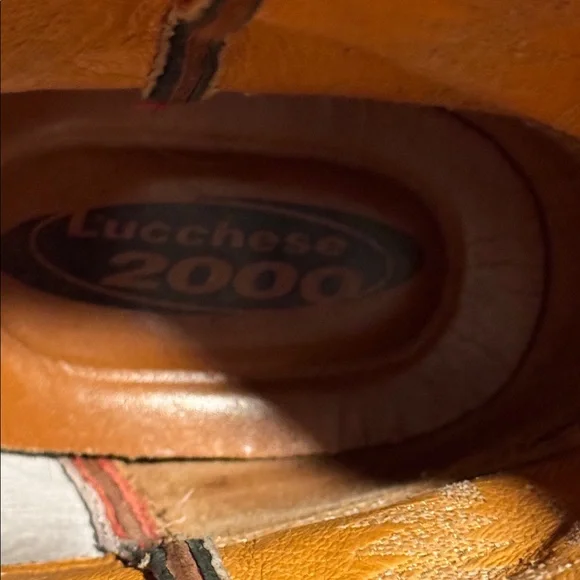 Lucchese 2000 Red Black full Quill Ostrich Cowboy Boots Size 9 Handmade in USA - Picture 4 of 13